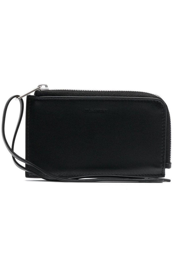 Jil Sander wrist strap leather coin purse