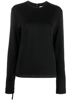Jil Sander zip-up extra-long sleeve sweatshirt