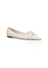 Jimmy Choo 10mm Hedera Leather Ballerina Flats