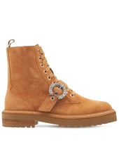 Jimmy Choo 30mm Cora Suede Combat Boots