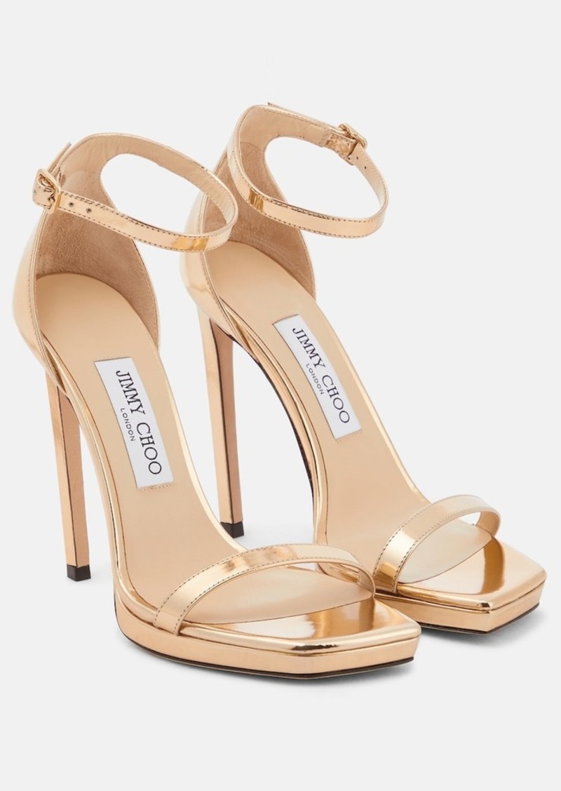 Jimmy Choo Alva metallic leather sandals