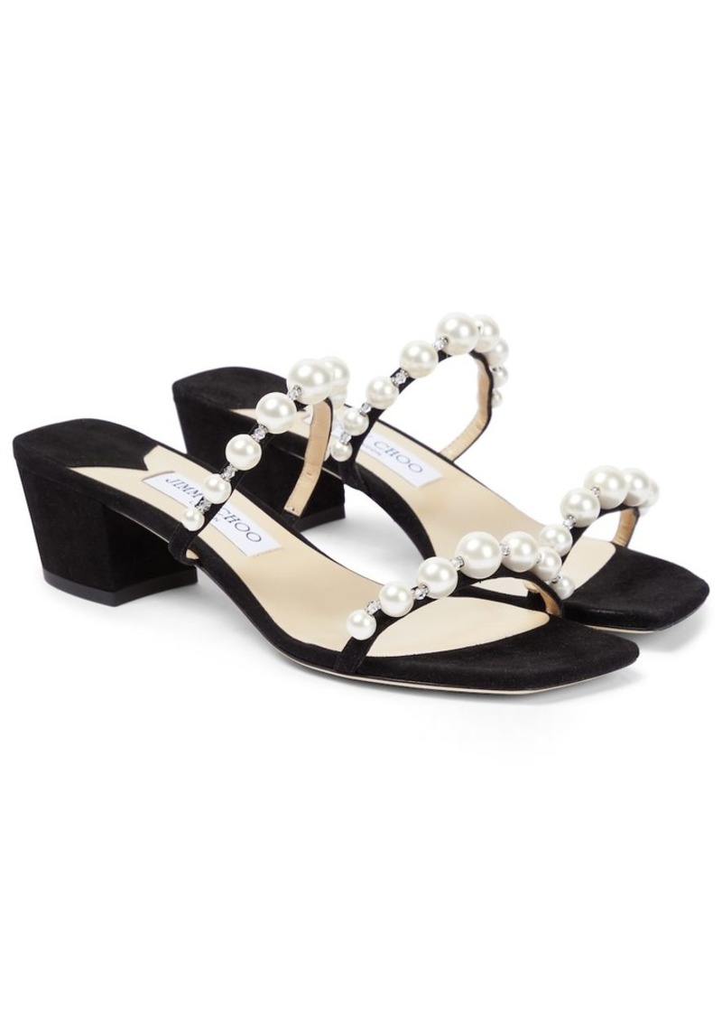 Jimmy Choo Amara 45 embellished suede sandals