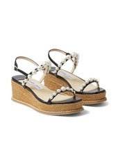 Jimmy Choo Amatuus pearl-embellished 60mm wedge sandals