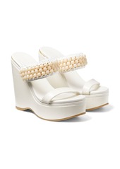 Jimmy Choo Amoure beaded wedge sandals