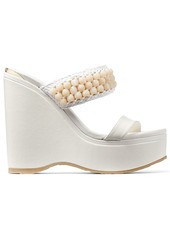 Jimmy Choo Amoure beaded wedge sandals