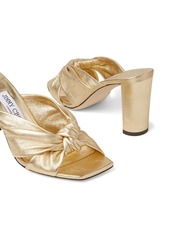 Jimmy Choo Avenue metallic-finish leather mules