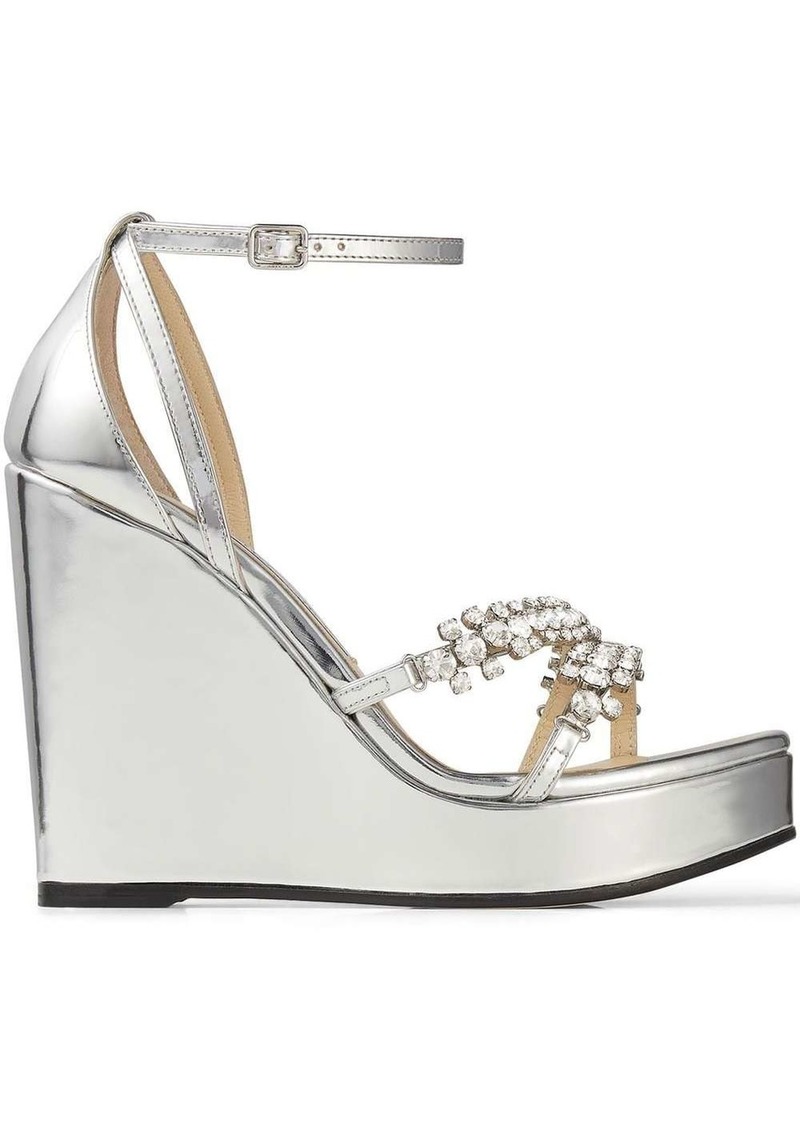 Jimmy Choo Bing 120mm wedge sandals