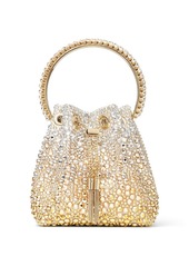 Jimmy Choo Bon Bon crystal-embellished bucket bag