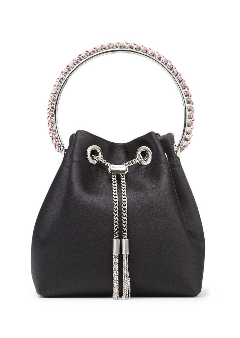 Jimmy Choo Bon Bon crystal-embellished satin bag