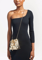 Jimmy Choo Bon Bon metallic-effect bucket bag