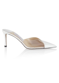 Jimmy Choo Claria Patent Leather & PVC Mules