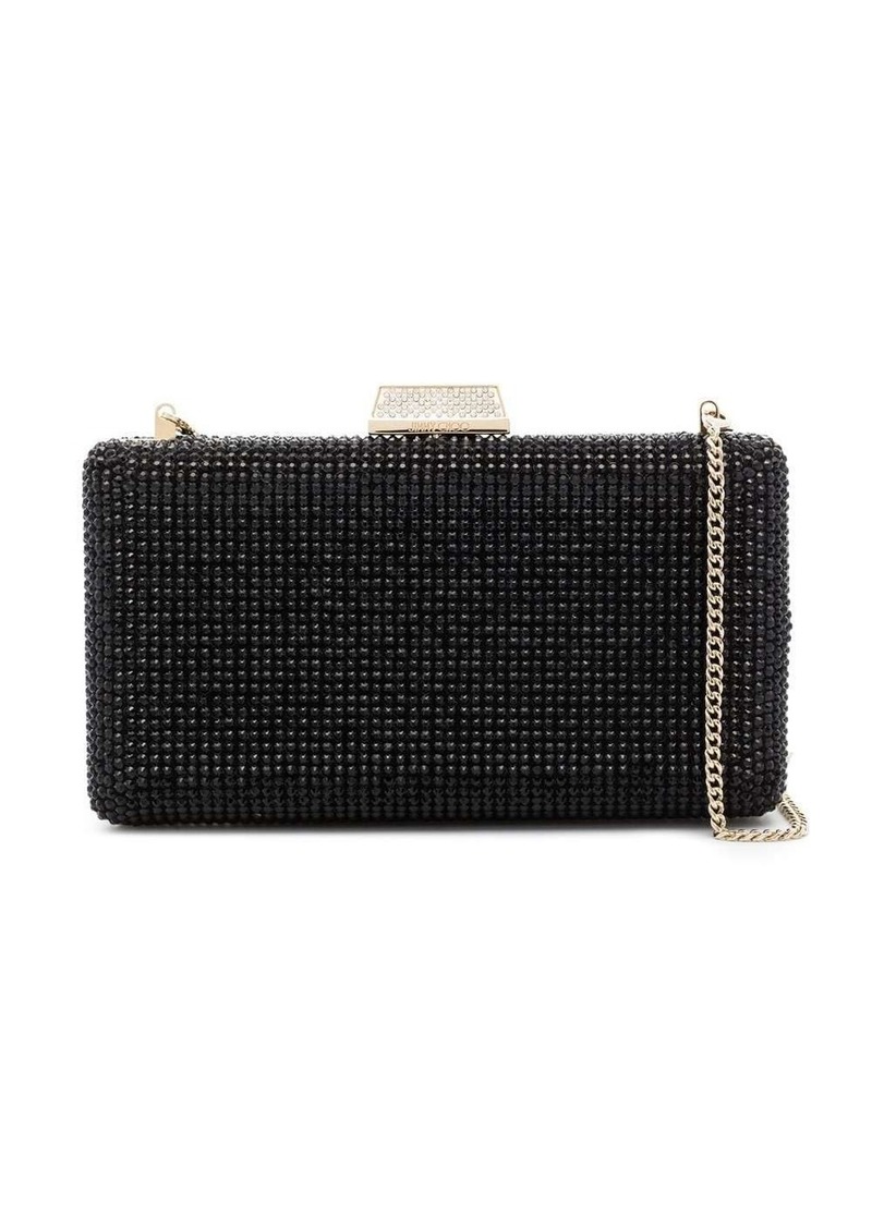 Jimmy Choo Clemmie crystal-embellished clutch