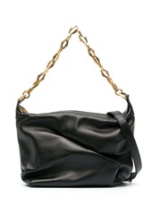 Jimmy Choo Diamond zip-up leather shoulder bag