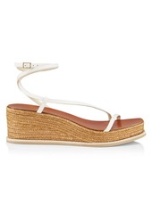 Jimmy Choo Drive Ankle-Strap Espadrille Wedge Sandals