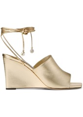 Jimmy Choo Elyna metallic wedge sandals