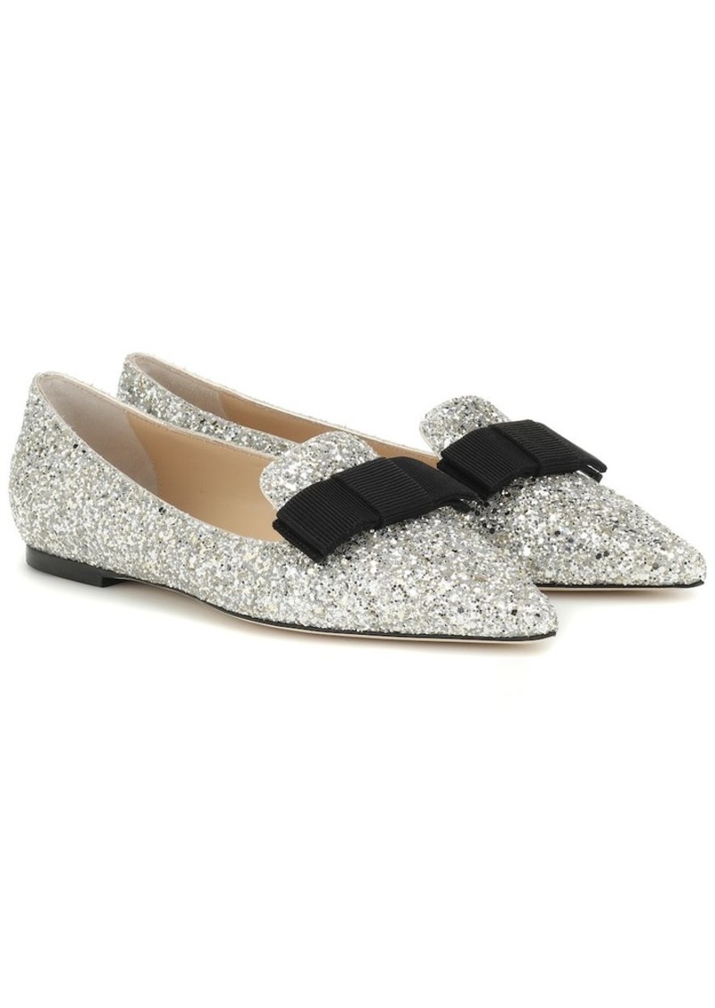 Jimmy Choo Gala glitter ballet flats