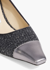 Jimmy Choo - Billy 50 metallic tweed and leather pumps - Black - EU 37