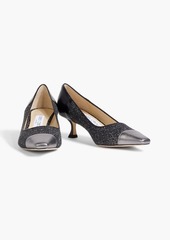 Jimmy Choo - Billy 50 metallic tweed and leather pumps - Black - EU 37