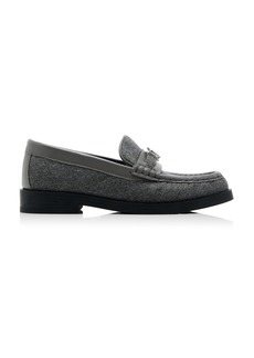 Jimmy Choo - Addie Flannel Loafers - Grey - IT 36 - Moda Operandi