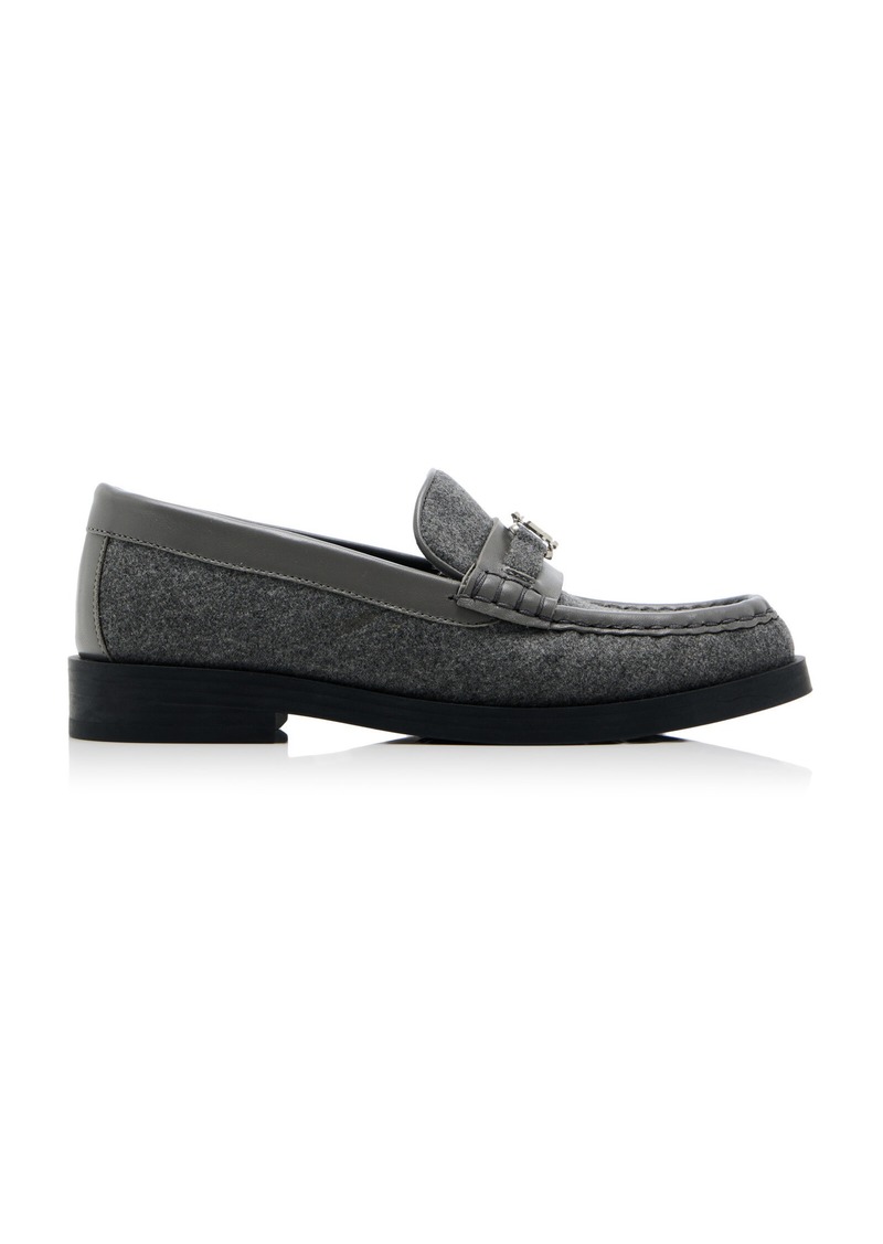 Jimmy Choo - Addie Flannel Loafers - Grey - IT 39 - Moda Operandi