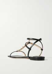 Jimmy Choo - Amari embellished leather sandals - Black - EU 39