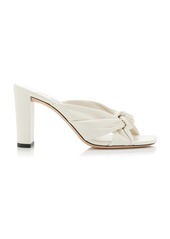 Jimmy Choo - Avenue Leather Sandals - White - IT 38.5 - Moda Operandi