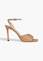 Jimmy Choo - Basil 95 ruched leather sandals - Brown - EU 37