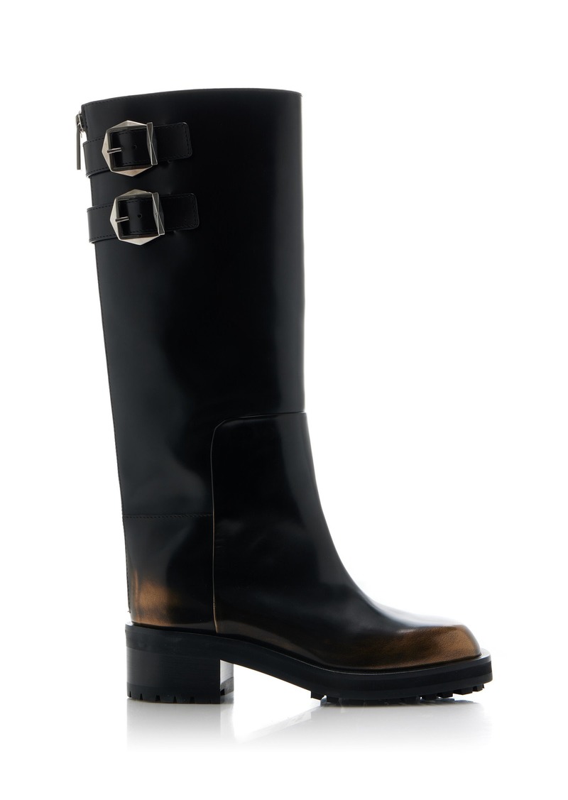 Jimmy Choo - Brooklyn Leather Knee Boots - Black - IT 41 - Moda Operandi