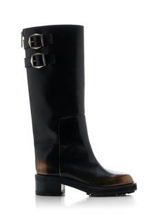 Jimmy Choo - Brooklyn Leather Knee Boots - Black - IT 40 - Moda Operandi