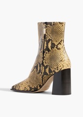 Jimmy Choo - Bryelle 85 snake-effect leather ankle boots - Yellow - EU 35.5