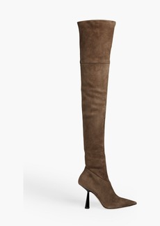 Jimmy Choo - Bryson 100 stretch-suede over-the-knee boots - Brown - EU 38