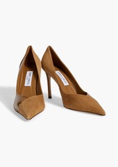 Jimmy Choo - Cass 95 patent-leather and suede pumps - Brown - EU 41.5