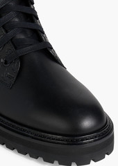 Jimmy Choo - Cora embossed leather combat boots - Black - EU 36.5