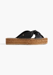 Jimmy Choo - Daja 45 twisted leather espadrille platform sandals - Black - EU 39.5