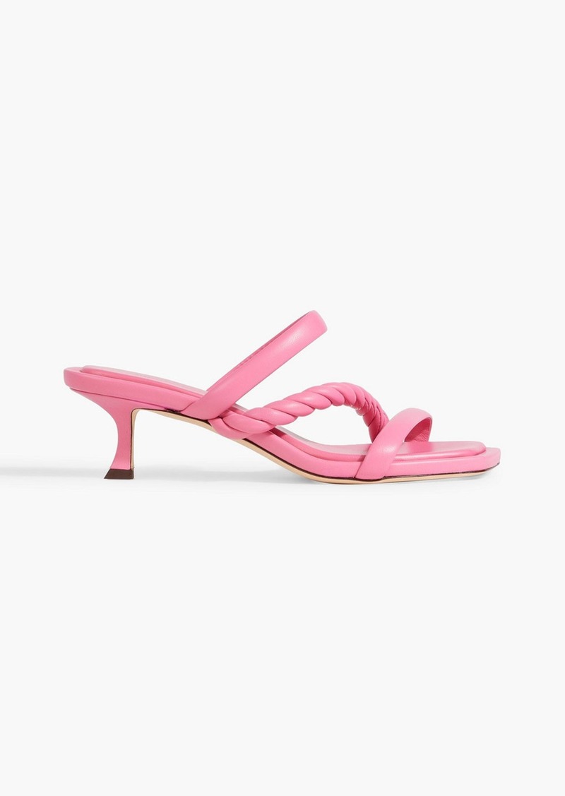 Jimmy Choo - Diosa 50 twisted leather mules - Pink - EU 39