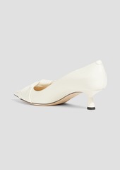 Jimmy Choo - Elinor 45 bow-detailed patent-leather pumps - White - EU 34