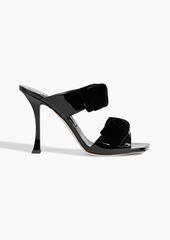 Jimmy Choo - Flaca Sandal 100 bow-detailed patent-leather mules - Black - EU 37