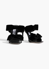 Jimmy Choo - Flaca Sandal 100 bow-detailed patent-leather mules - Black - EU 37