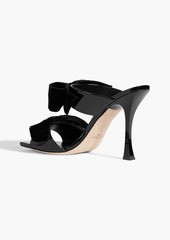 Jimmy Choo - Flaca Sandal 100 bow-detailed patent-leather mules - Black - EU 37