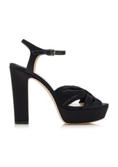 Jimmy Choo - Heloise Satin Platform Sandals - Black - IT 37 - Moda Operandi