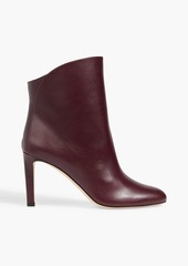 Jimmy Choo - Karter 85 leather ankle boots - Burgundy - EU 41.5