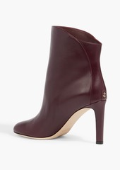 Jimmy Choo - Karter 85 leather ankle boots - Burgundy - EU 41.5