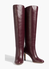 Jimmy Choo - Karter 85 leather knee boots - Burgundy - EU 36