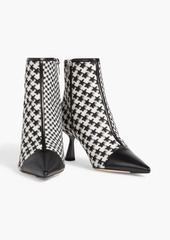 Jimmy Choo - Kix 65 printed felt and leather ankle boots - Black - EU 35.5