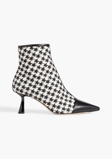 Jimmy Choo - Kix 65 printed felt and leather ankle boots - Black - EU 35.5