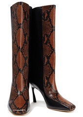 Jimmy Choo - Mabyn 85 snake-effect and smooth leather boots - Animal print - EU 38