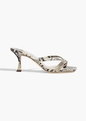 Jimmy Choo - Maelie 70 snake-effect leather mules - Animal print - EU 35.5