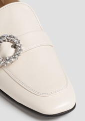 Jimmy Choo - Mani embellished leather loafers - White - EU 40