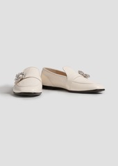 Jimmy Choo - Mani embellished leather loafers - White - EU 41