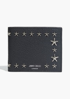 Jimmy Choo - Mark studded pebbled-leather wallet - Black - OneSize